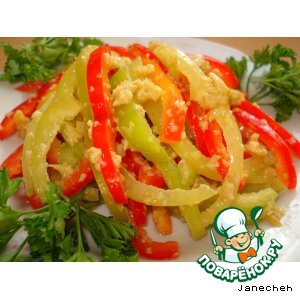 Салат из болгарского перца с оливками