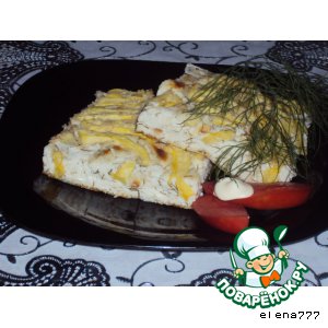 Сырно-творожная запеканка с кабачком и зеленью