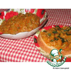 Кабачковая икра с тыквой