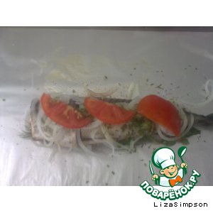 Скумбрия на костре в фольге с овощами