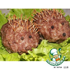 Мясные зразы "Колючие eжики"