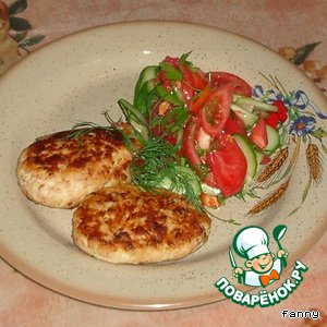 Рыбно-кабачковые зразы с грибами