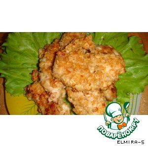 Куриное филе в овсяных хлопьях