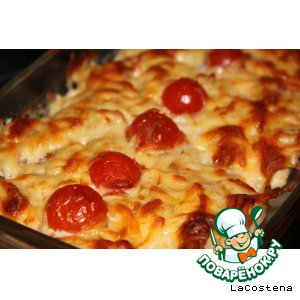 Курочка с моцареллой и помидорами