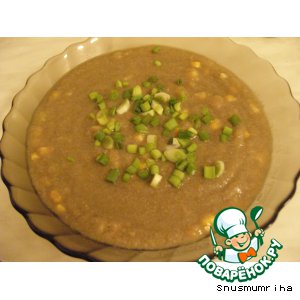 Суп-пюре грибной с кукурузой