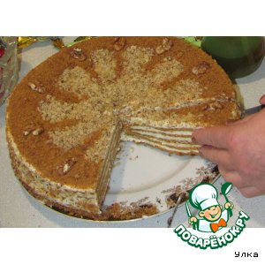 Медовый торт с манным кремом