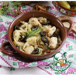 Рыбная селянка с капустой