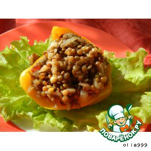 Перец, фаршированный чечевицей