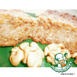 Хлебный влажный кекс с грецким орехом