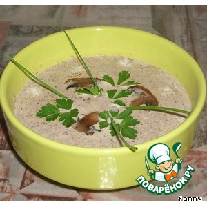 Суп-пюре из шампиньонов