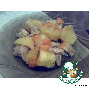 Картошка с курицей