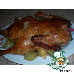 Утка с мандаринами и киви