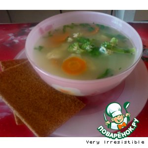Суп с сыром и брокколи