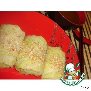 Китайские конвертики с курицей и соусом