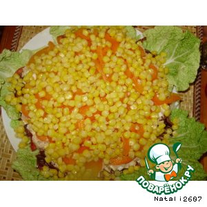 Салат слоеный с тунцом