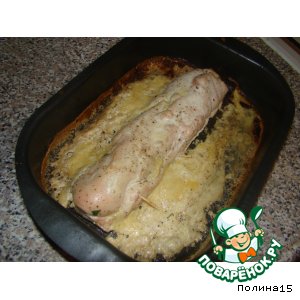 Фаршированная курица с фисташками