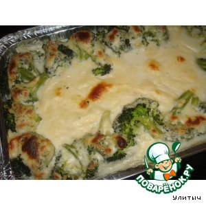 Камбала с брокколи