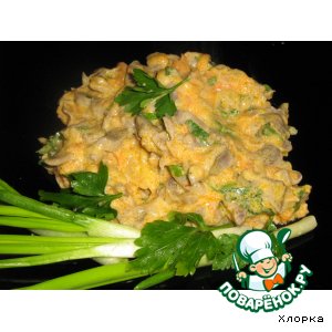 Куриные желудки "Пупочки-грибочки"
