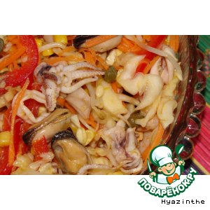 Овощной букет с дарами моря