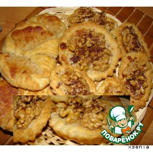 Вертушки и корзиночки с грецкими орехами