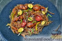 Фунчоза с курицей и овощами