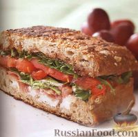Сэндвичи с ветчиной, помидорами и сыром
