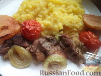 Шашлык из свинины на противне