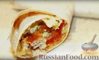 Чикен-ролл (курица с овощами в лаваше)
