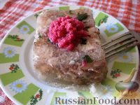 Холодец говяжий с курицей