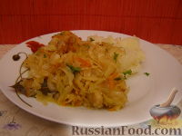 Сладкая тушеная капуста