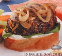 Бутерброды с говяжьим филе, грибами и луком