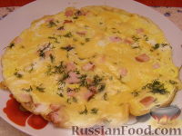 Омлет с беконом и сыром