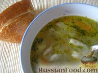 Суп с чесночными галушками
