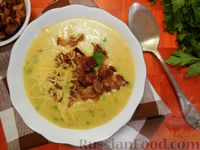 Картофельный крем-суп с беконом
