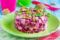 Салат со свеклой и индейкой, без майонеза