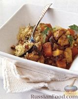 Рагу из курицы с тыквой и черносливом