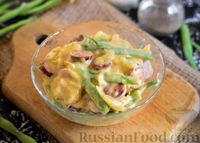 Паприкаш из стручковой фасоли с копчёной колбасой