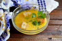 Картофельный крем-суп с курицей и плавленым сыром