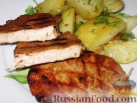 Свинина маринованная жареная