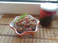 Печеные баклажаны, болгарский перец и помидоры