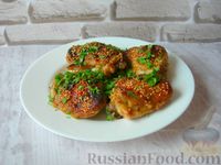 Запечённая курица по-восточному, с мёдом, пряностями и кунжутом