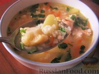Супчик куриный с цветной капустой