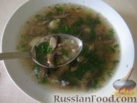 Гречневый суп с шампиньонами