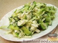 Салат "Пролетарский" с капустой и огурцами