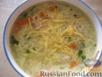 Куриный суп с сыром