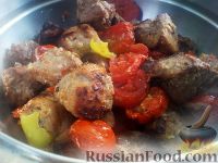 Шашлык свиной с овощами