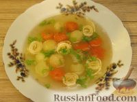Куриный суп с яичными блинчиками