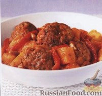 Ливанские тефтели из баранины с картофелем и сладким перцем