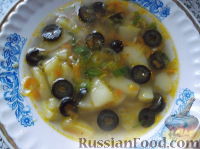Суп картофельно-оливковый