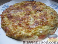 Сладкий омлет с яблоками
